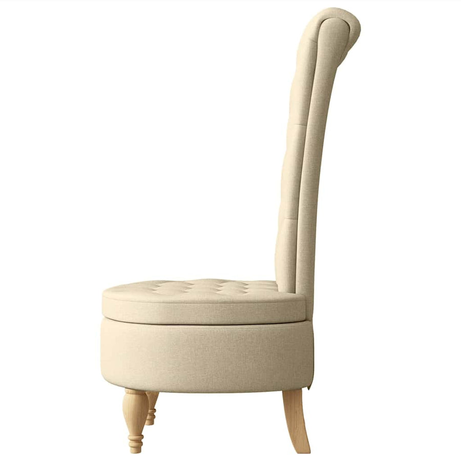 Slipper Stoel Crème 56,5 x 70 x 110 cm Stof