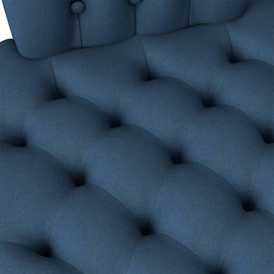 Slipper Stoel Blauw 56,5 x 70 x 110 cm Stof