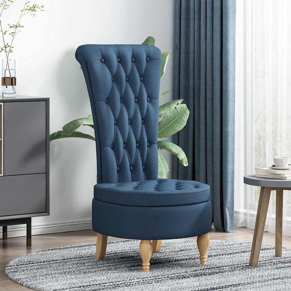 Slipper Stoel Blauw 56,5 x 70 x 110 cm Stof