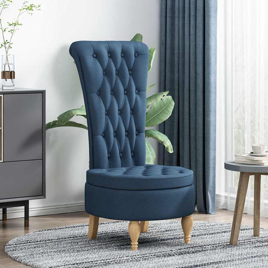 Slipper Stoel Blauw 56,5 x 70 x 110 cm Stof