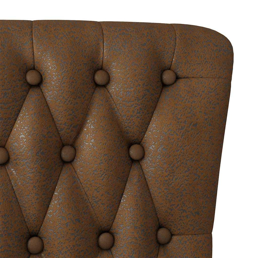 Slipper Stoel Bruin 56,5 x 70 x 110 cm Nep Suede Leer