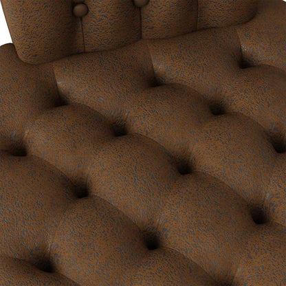 Slipper Stoel Bruin 56,5 x 70 x 110 cm Nep Suede Leer