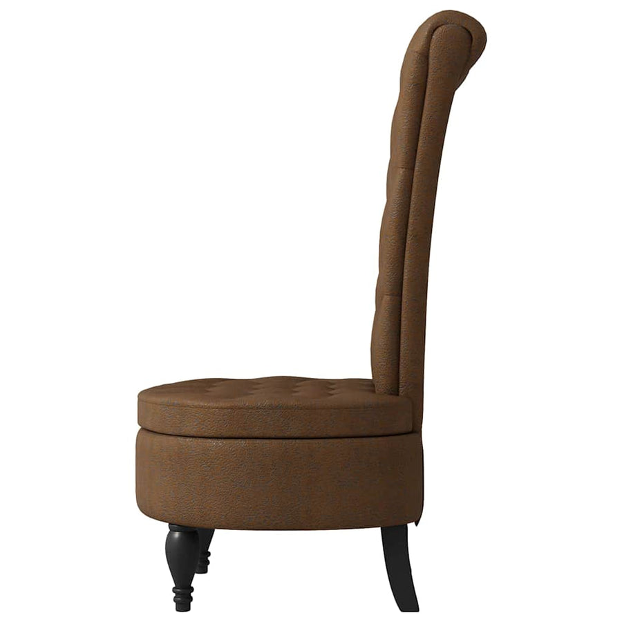 Slipper Stoel Bruin 56,5 x 70 x 110 cm Nep Suede Leer