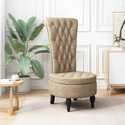 Fauteuil lichtgrijs nep suède leer 56,5x70x110 cm