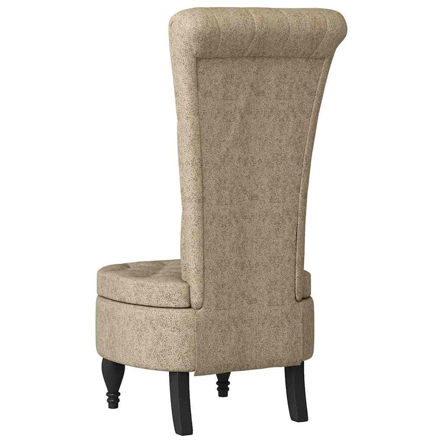 Slipper Stoel Lichtgrijs 56,5 x 70 x 110 cm Nep Suede Leer