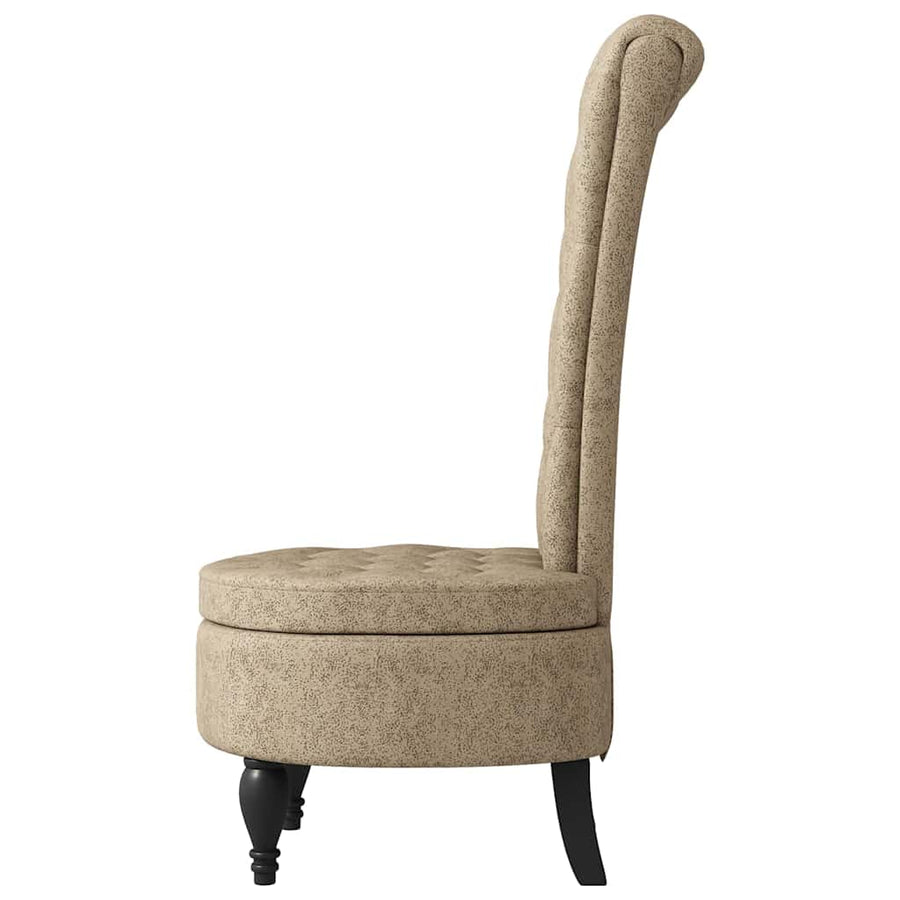 Slipper Stoel Lichtgrijs 56,5 x 70 x 110 cm Nep Suede Leer