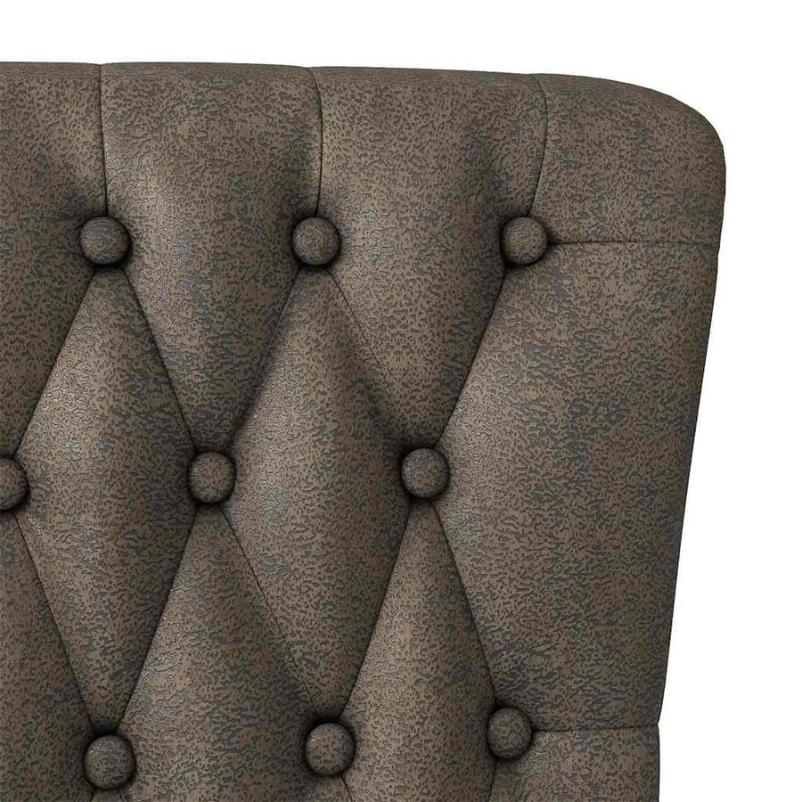 Slipper Stoel Donkergrijs 56,5 x 70 x 110 cm Nep Suede Leer