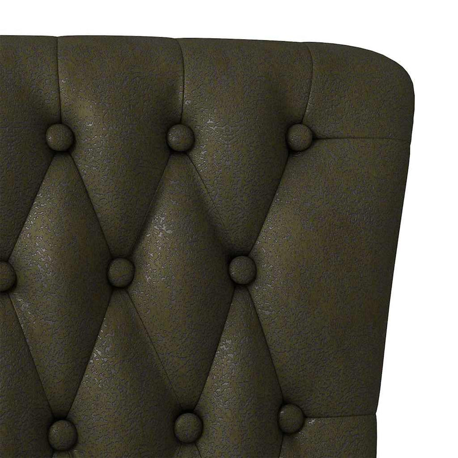 Slipper Stoel Legergroen 56,5 x 70 x 110 cm Nep Suede Leer