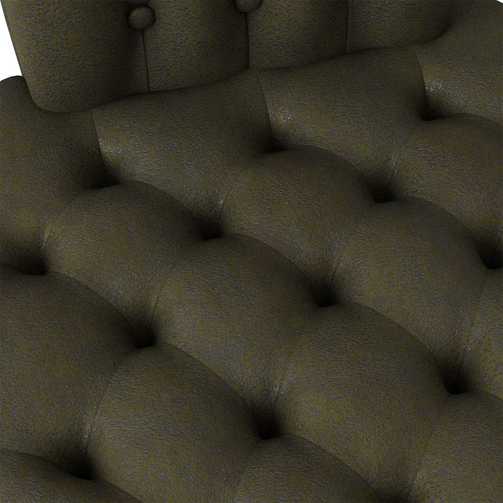Slipper Stoel Legergroen 56,5 x 70 x 110 cm Nep Suede Leer