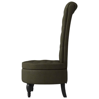 Slipper Stoel Legergroen 56,5 x 70 x 110 cm Nep Suede Leer