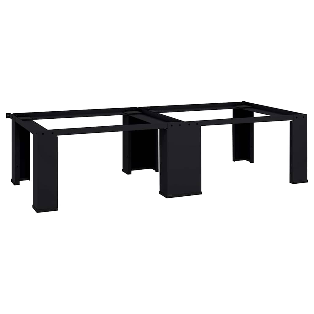 Wasmachine Pedestal 2 pcs Zwart 64 x 55 x 32.5 cm Staal