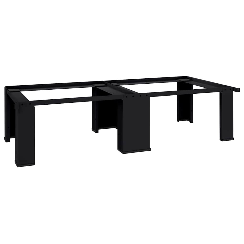 Wasmachine Pedestal 2 pcs Zwart 64 x 55 x 32.5 cm Staal