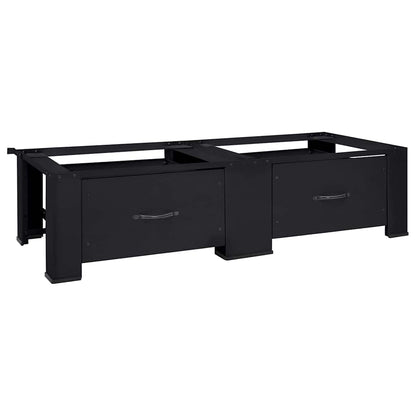 Wasmachine Pedestal 2 pcs Zwart 64 x 55 x 32.5 cm Staal