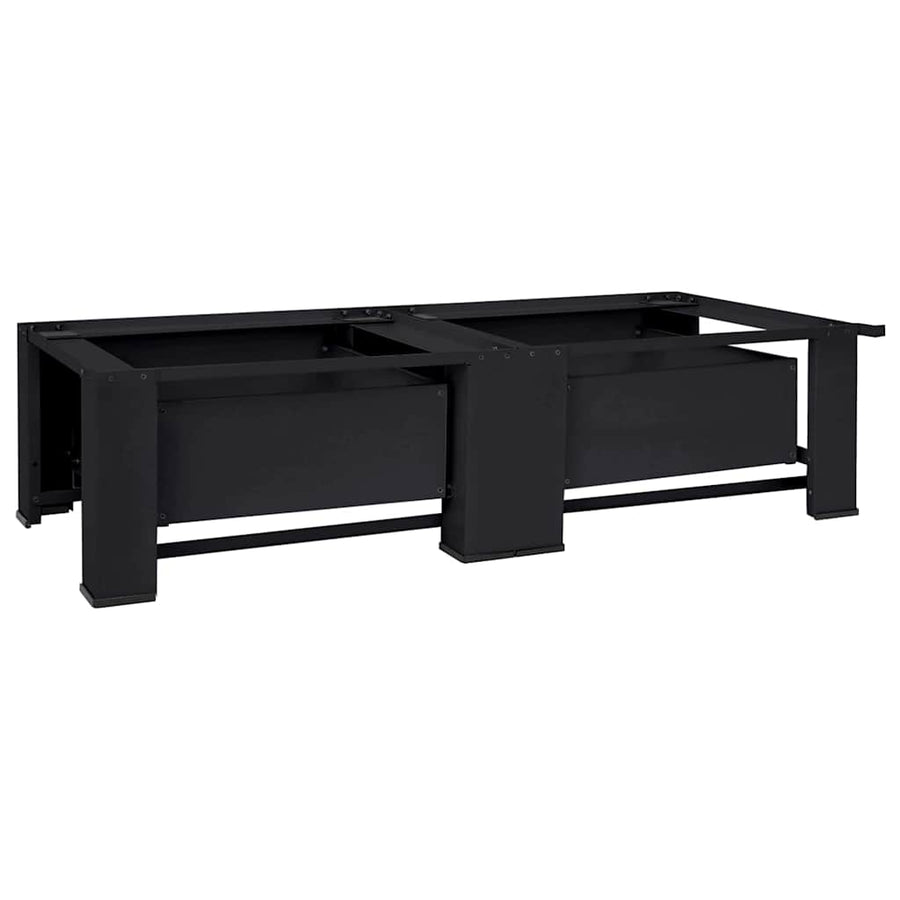 Wasmachine Pedestal 2 pcs Zwart 64 x 55 x 32.5 cm Staal