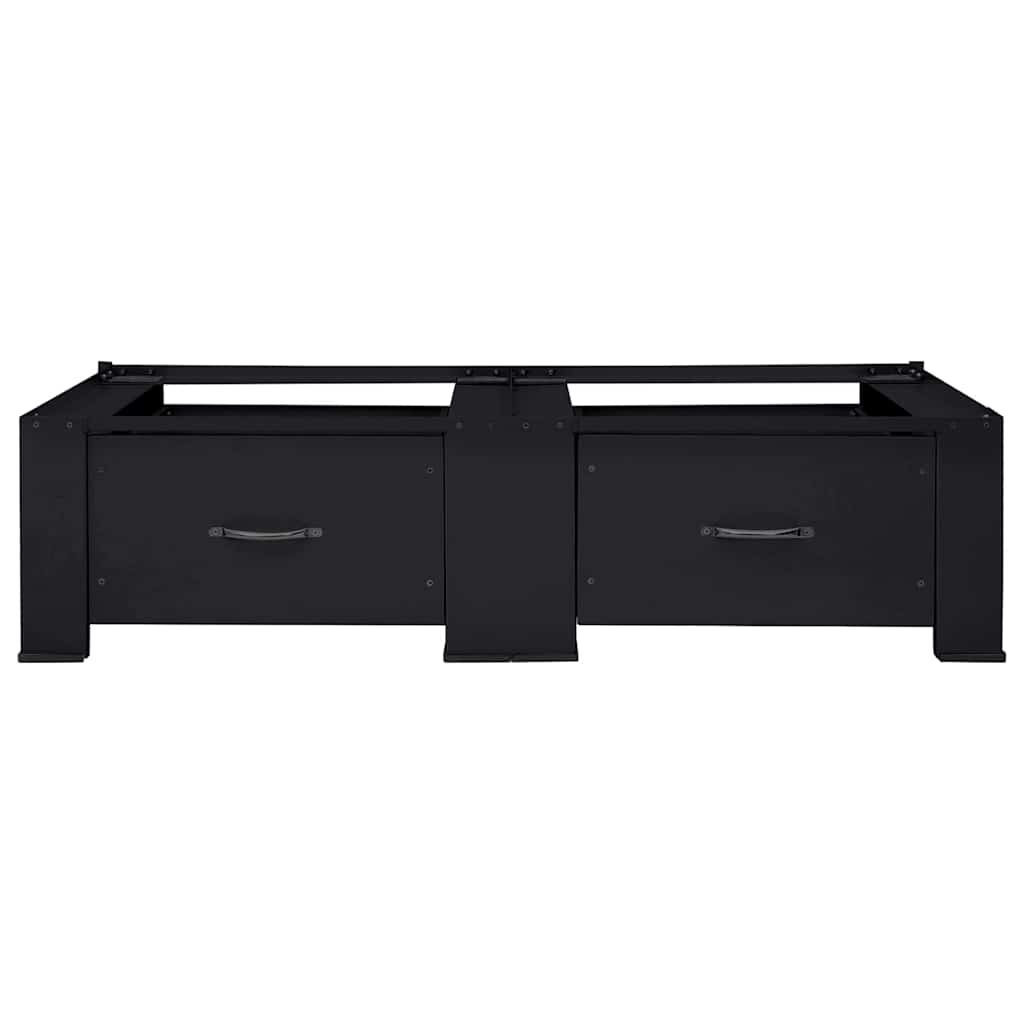 Wasmachine Pedestal 2 pcs Zwart 64 x 55 x 32.5 cm Staal