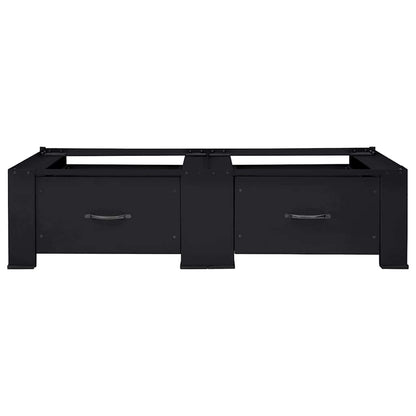 Wasmachine Pedestal 2 pcs Zwart 64 x 55 x 32.5 cm Staal