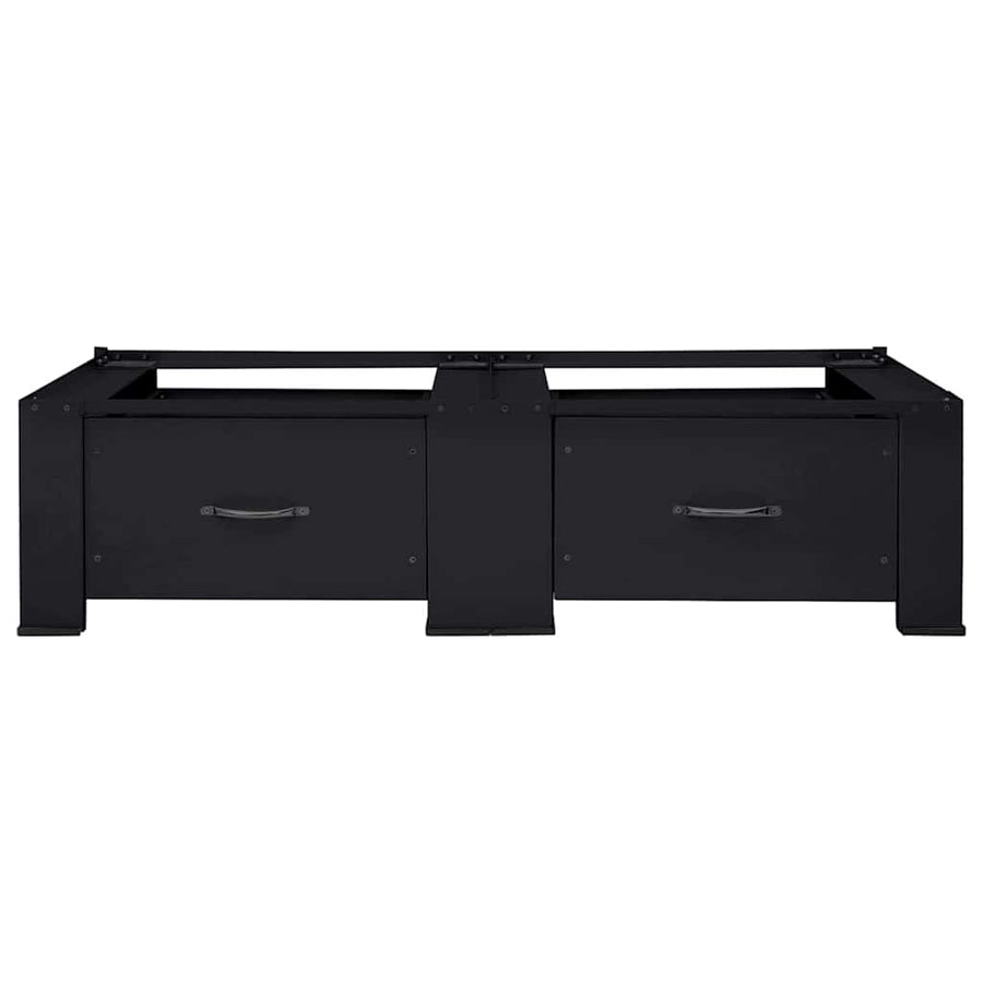 Wasmachine Pedestal 2 pcs Zwart 64 x 55 x 32.5 cm Staal