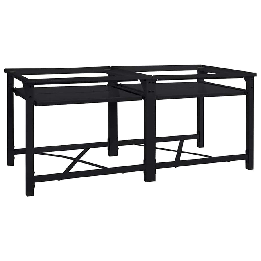 Wasmachine Pedestal 2 pcs Zwart 64 x 55 x 32.5 cm Staal