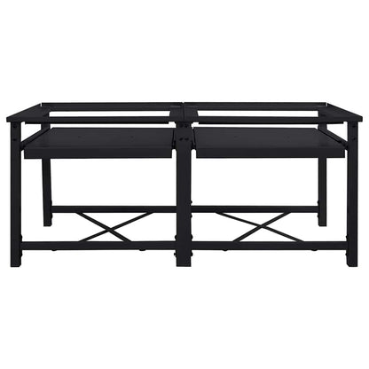 Wasmachine Pedestal 2 pcs Zwart 64 x 55 x 32.5 cm Staal