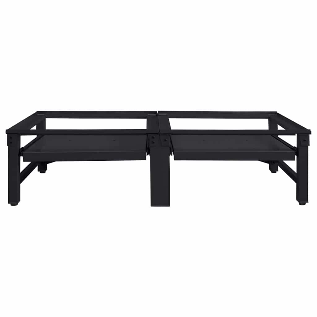 Wasmachine Pedestal 2 pcs Zwart 64 x 55 x 32.5 cm Staal
