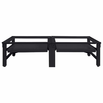 Wasmachine Pedestal 2 pcs Zwart 64 x 55 x 32.5 cm Staal