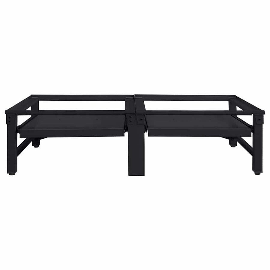 Wasmachine Pedestal 2 pcs Zwart 64 x 55 x 32.5 cm Staal