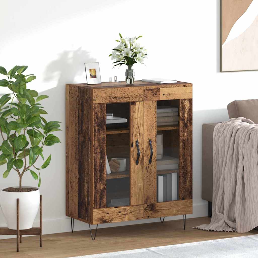 Dressoir Oud Hout 69,5 x 34 x 90 cm Bewerkt hout
