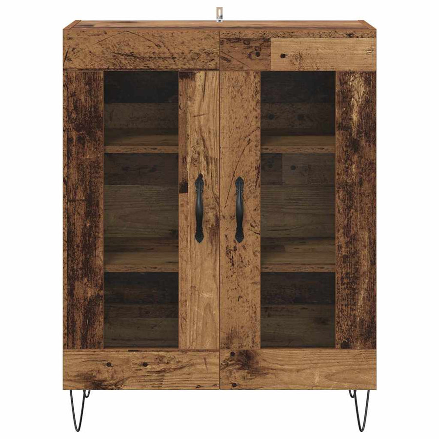 Dressoir Oud Hout 69,5 x 34 x 90 cm Bewerkt hout
