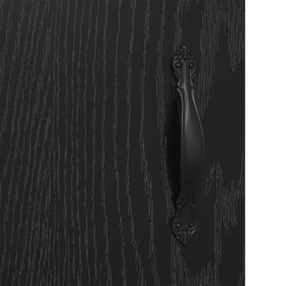 Dressoir Zwart Eiken 69,5 x 34 x 90 cm Bewerkt hout