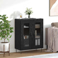 Dressoir 69,5x34x90 cm zwart eiken