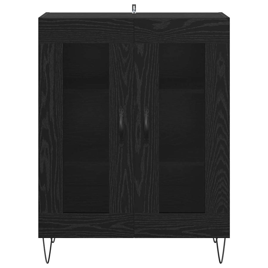 Dressoir Zwart Eiken 69,5 x 34 x 90 cm Bewerkt hout