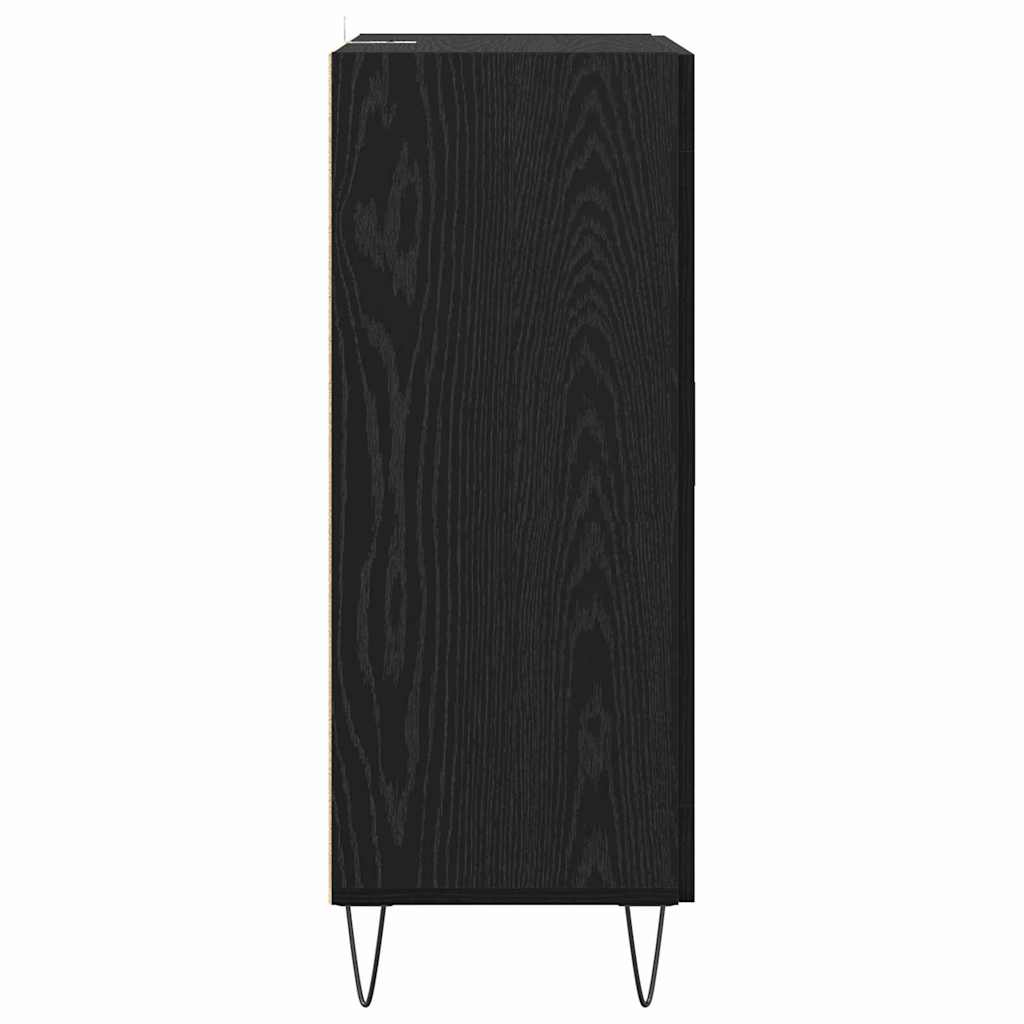 Dressoir Zwart Eiken 69,5 x 34 x 90 cm Bewerkt hout