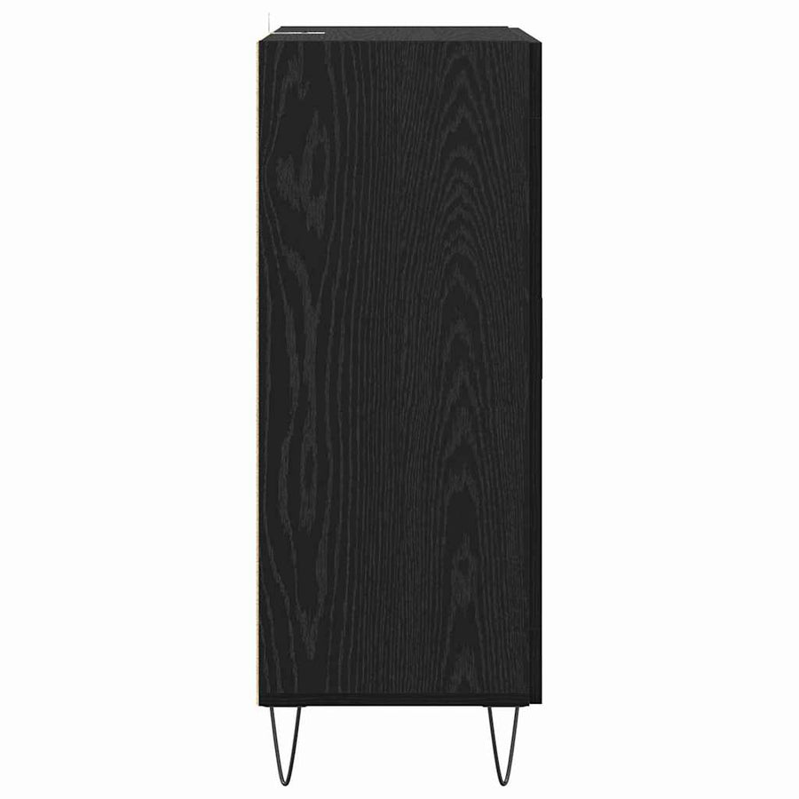 Dressoir Zwart Eiken 69,5 x 34 x 90 cm Bewerkt hout
