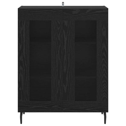 Dressoir Zwart Eiken 69,5 x 34 x 90 cm Bewerkt hout