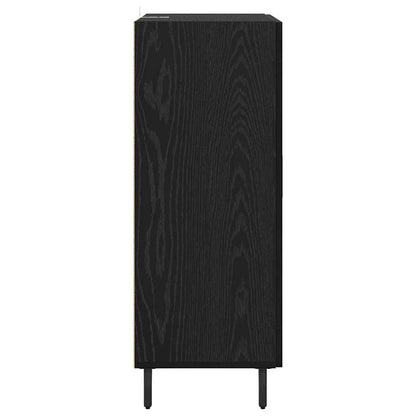 Dressoir Zwart Eiken 69,5 x 34 x 90 cm Bewerkt hout