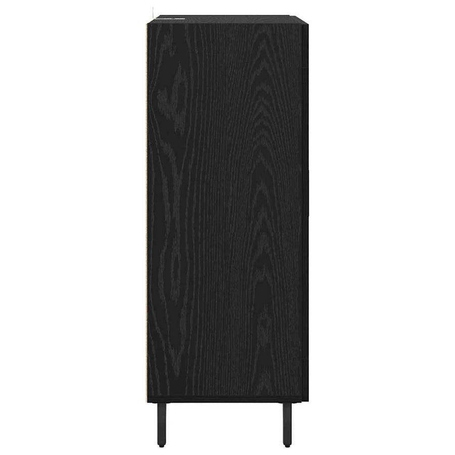 Dressoir Zwart Eiken 69,5 x 34 x 90 cm Bewerkt hout