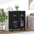 Dressoir 69,5x34x90 cm zwart eiken