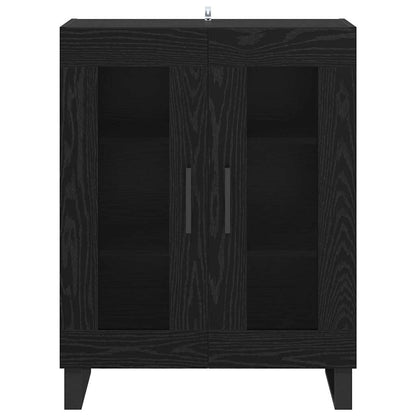Dressoir Zwart Eiken 69,5 x 34 x 90 cm Bewerkt hout