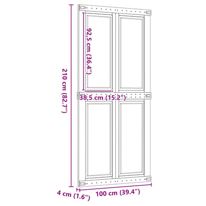 Schuifdeur Corona HoningBruin 100 x 210 cm Massief grenenhout