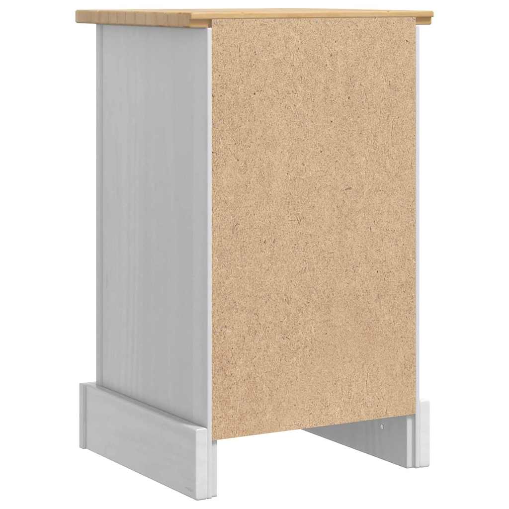 Nachtkastje Met Lade 35 X 32,5 X 58 Cm Massief Grenenhout