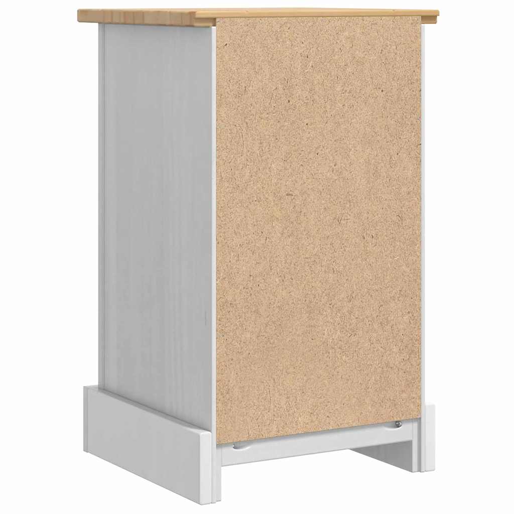 Nachtkastje Met Lade 35 X 32,5 X 58 Cm Massief Grenenhout