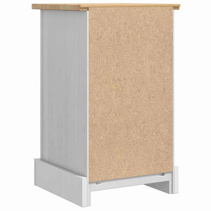 Nachtkastje Met Lade 35 X 32,5 X 58 Cm Massief Grenenhout