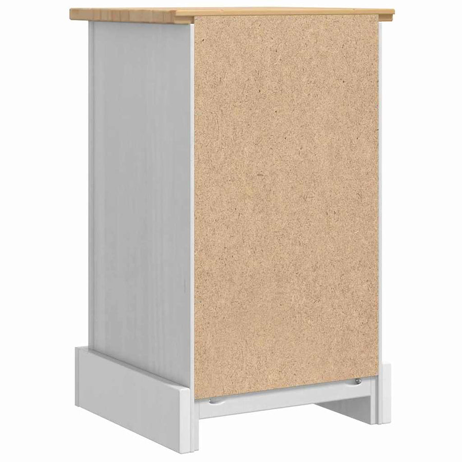 Nachtkastje Met Lade 35 X 32,5 X 58 Cm Massief Grenenhout
