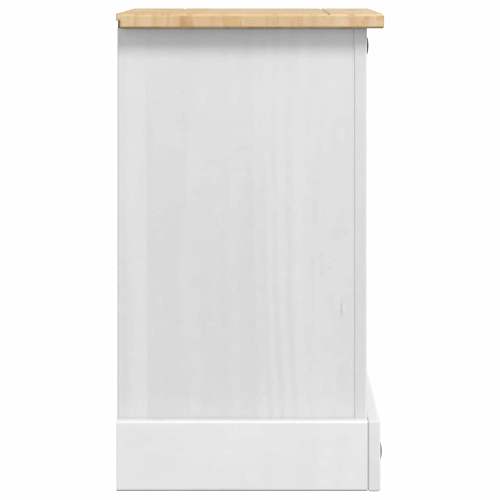 Nachtkastje Met Lade 35 X 32,5 X 58 Cm Massief Grenenhout
