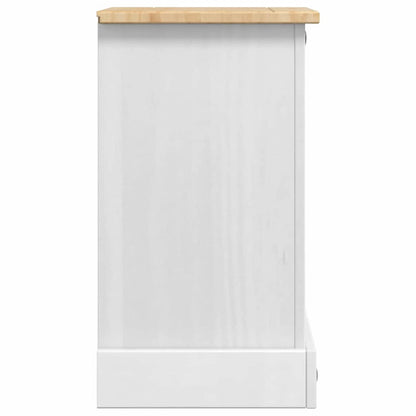 Nachtkastje Met Lade 35 X 32,5 X 58 Cm Massief Grenenhout
