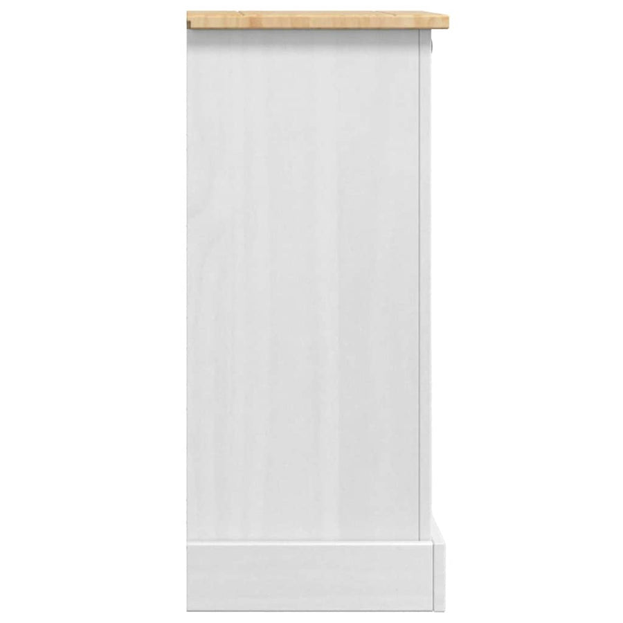 Nachtkastje Met Lade 35 X 32,5 X 74 Cm Massief Grenenhout