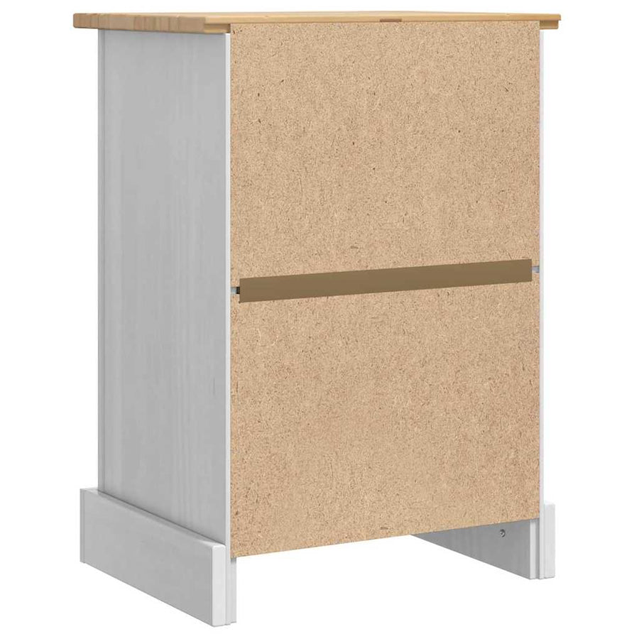 Nachtkastje Met Lade 45 X 35 X 64 Cm Massief Grenenhout