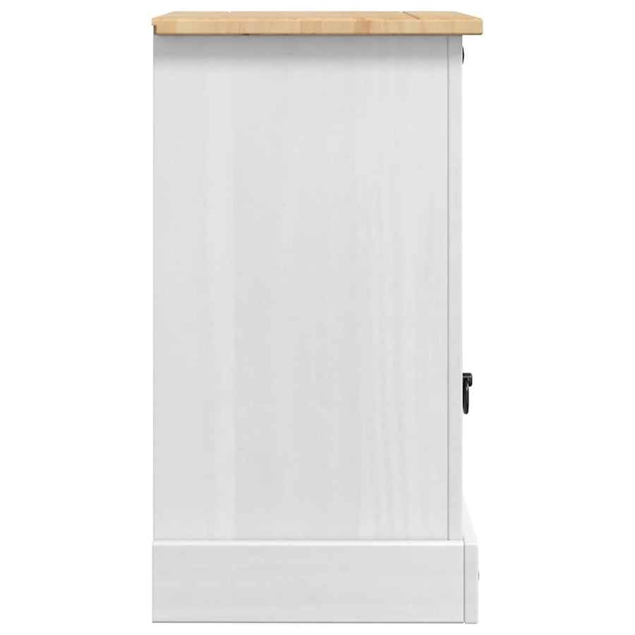 Nachtkastje Met Lade 45 X 35 X 64 Cm Massief Grenenhout