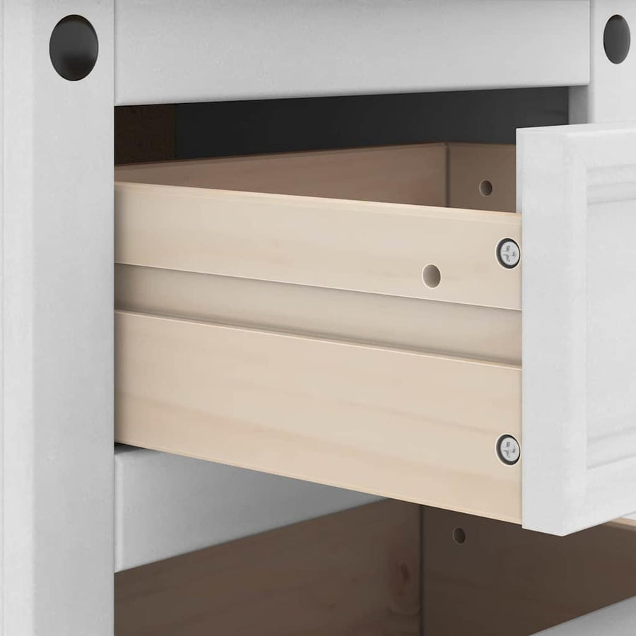 Nachtkastje Met Lade 45 X 35 X 64 Cm Massief Grenenhout