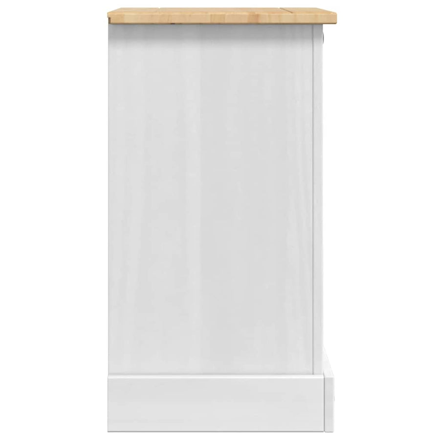 Nachtkastje Met Lade 45 X 35 X 64 Cm Massief Grenenhout
